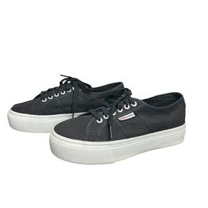 Superga Black Platform Sneakers 